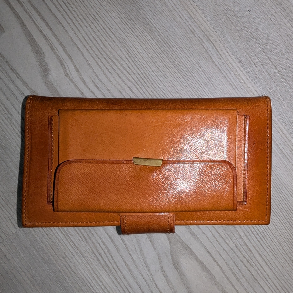 Vintage Orange Leather Wallet